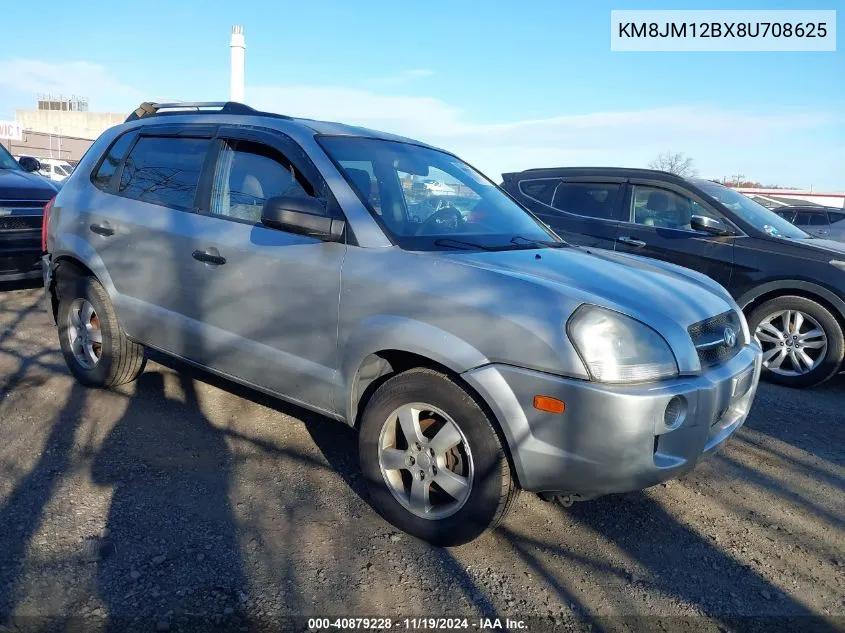 2008 Hyundai Tucson Gls VIN: KM8JM12BX8U708625 Lot: 40879228