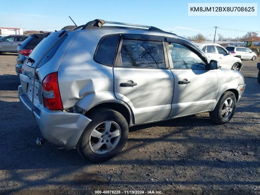 2008 Hyundai Tucson Gls VIN: KM8JM12BX8U708625 Lot: 40879228