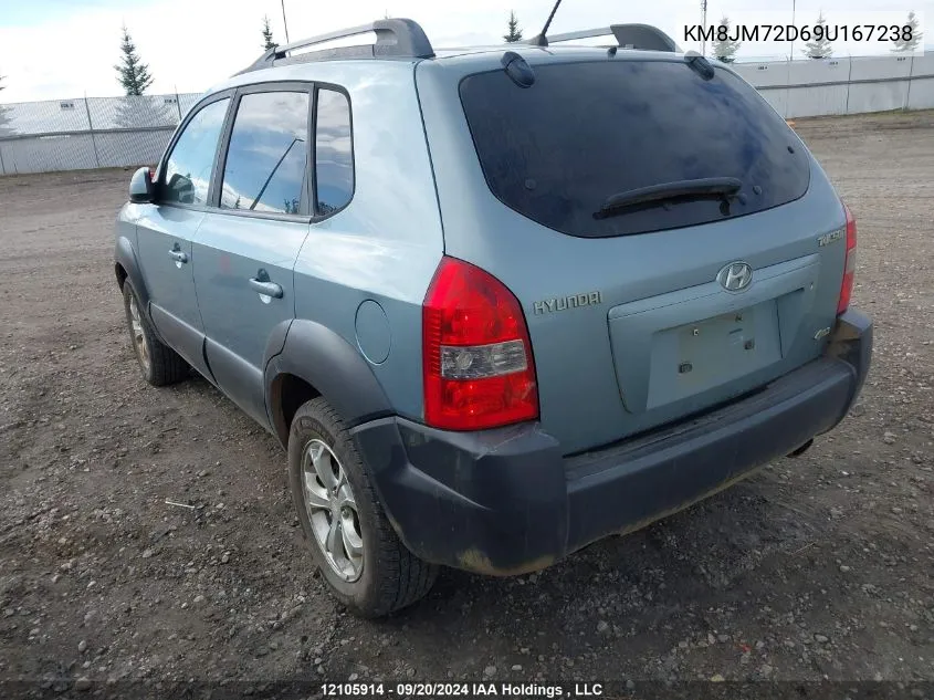 2009 Hyundai Tucson VIN: KM8JM72D69U167238 Lot: 12105914