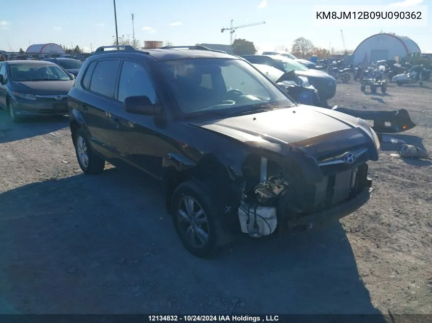 2009 Hyundai Tucson VIN: KM8JM12B09U090362 Lot: 12134832