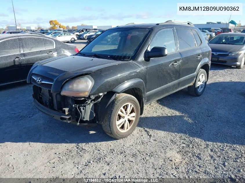 2009 Hyundai Tucson VIN: KM8JM12B09U090362 Lot: 12134832