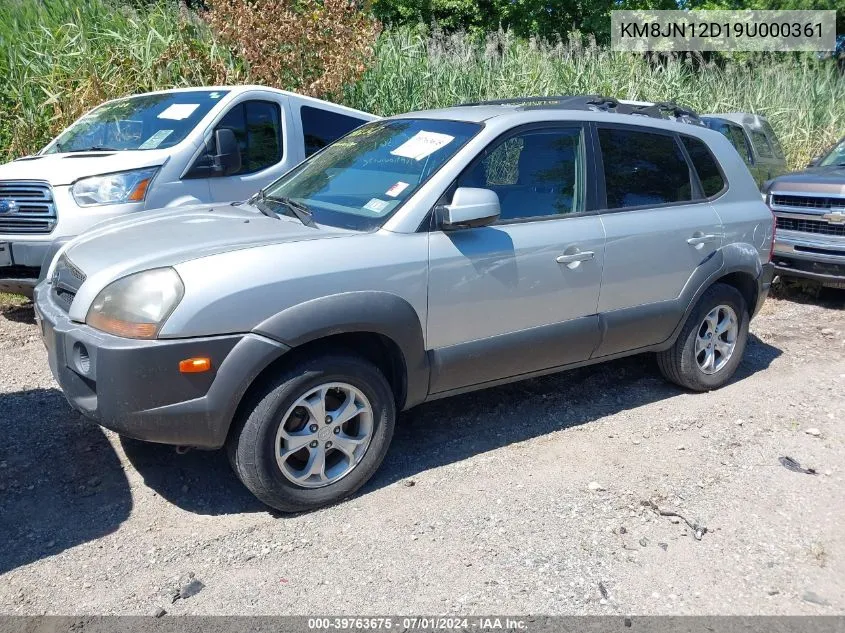 2009 Hyundai Tucson Se VIN: KM8JN12D19U000361 Lot: 39763675