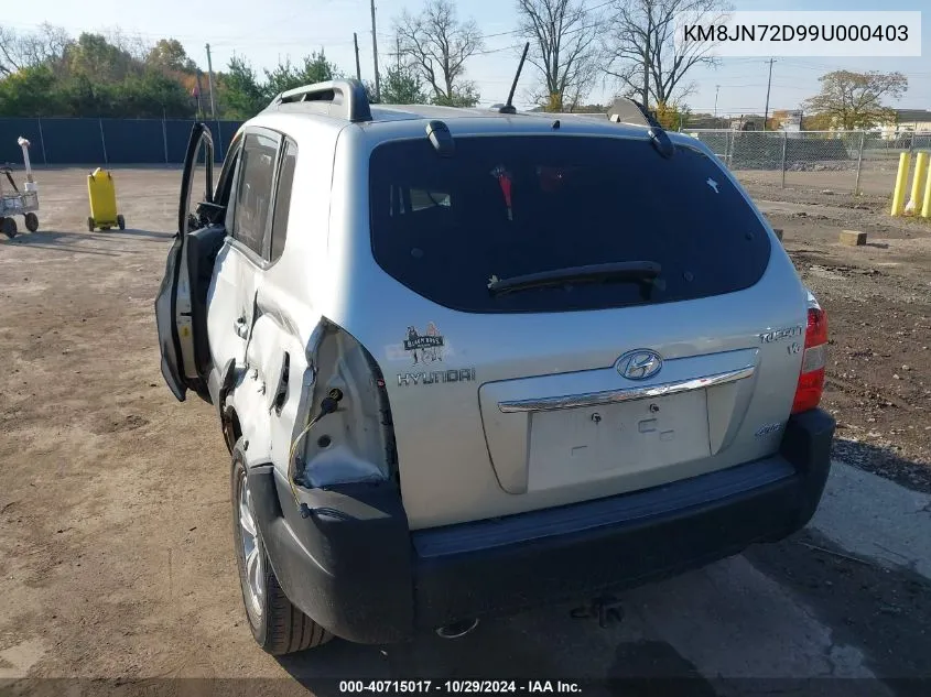 2009 Hyundai Tucson Se VIN: KM8JN72D99U000403 Lot: 40715017