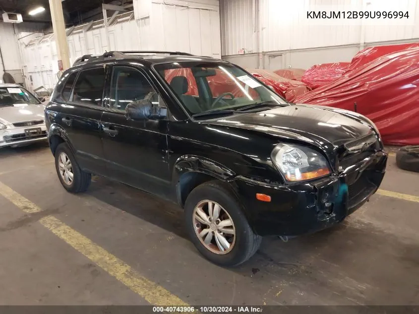 2009 Hyundai Tucson Gls VIN: KM8JM12B99U996994 Lot: 40743906