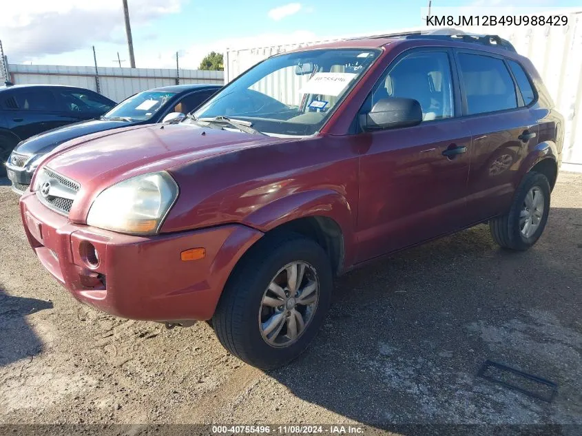 2009 Hyundai Tucson Gls VIN: KM8JM12B49U988429 Lot: 40755496