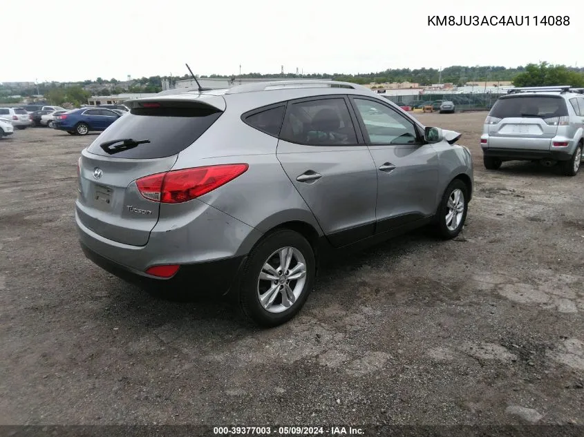 2010 Hyundai Tucson Gls VIN: KM8JU3AC4AU114088 Lot: 39377003