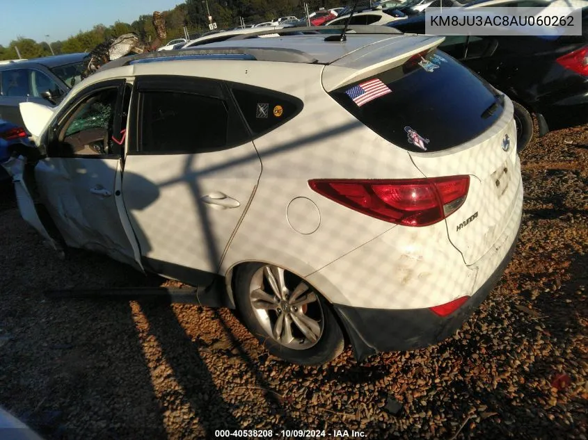 2010 Hyundai Tucson Gls/Limited VIN: KM8JU3AC8AU060262 Lot: 40538208