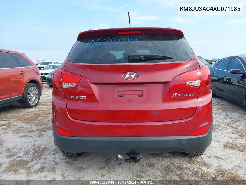 2010 Hyundai Tucson Gls VIN: KM8JU3AC4AU071985 Lot: 40629044