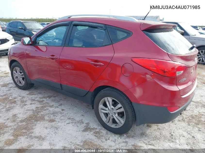 KM8JU3AC4AU071985 2010 Hyundai Tucson Gls