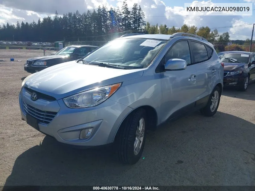 KM8JUCAC2AU098019 2010 Hyundai Tucson Gls