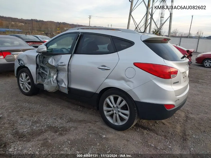 2010 Hyundai Tucson Limited VIN: KM8JU3AC6AU082602 Lot: 40851131