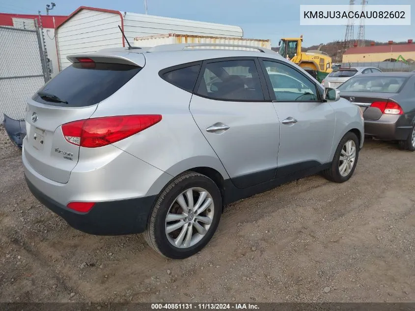 2010 Hyundai Tucson Limited VIN: KM8JU3AC6AU082602 Lot: 40851131