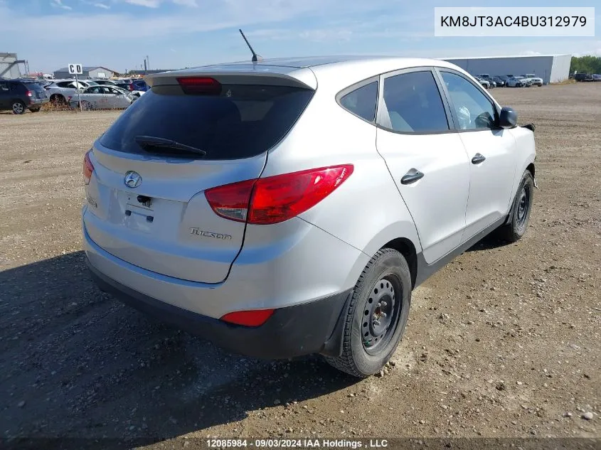 2011 Hyundai Tucson Gl VIN: KM8JT3AC4BU312979 Lot: 12085984