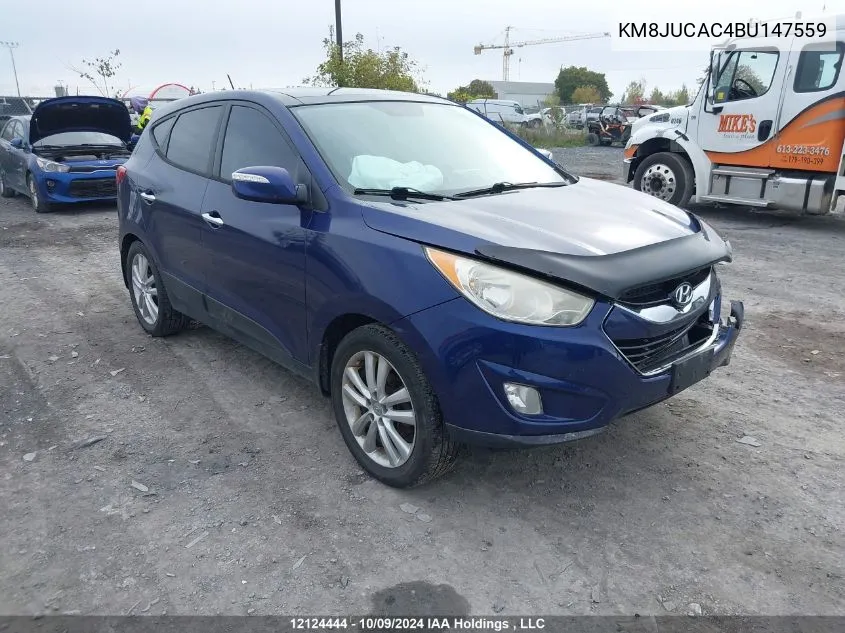 2011 Hyundai Tucson Gls/Limited VIN: KM8JUCAC4BU147559 Lot: 12124444