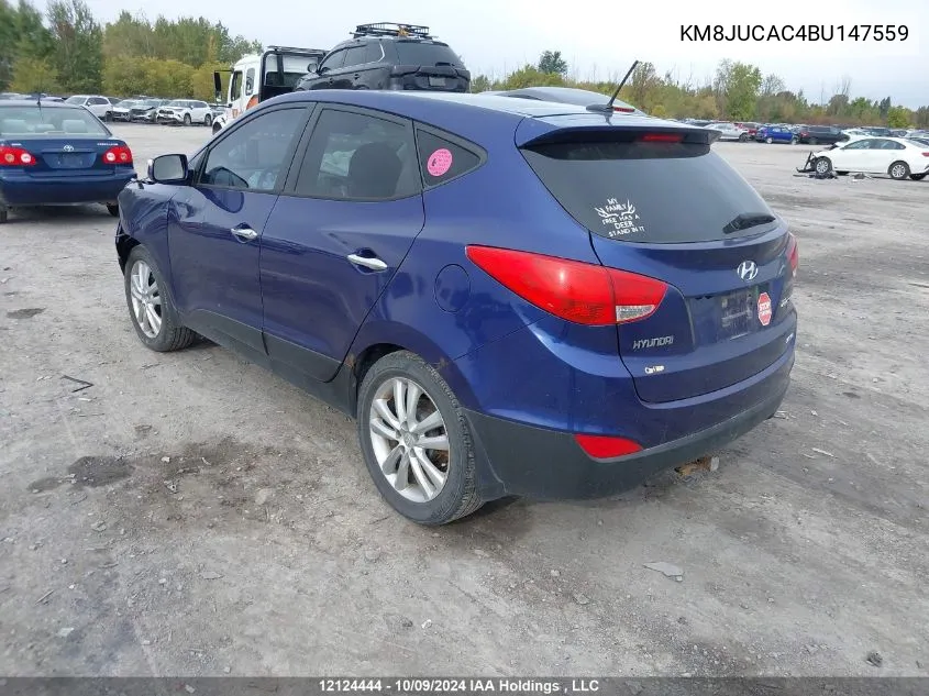 2011 Hyundai Tucson Gls/Limited VIN: KM8JUCAC4BU147559 Lot: 12124444