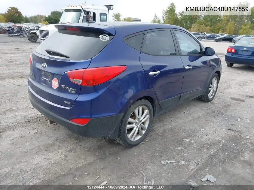 2011 Hyundai Tucson Gls/Limited VIN: KM8JUCAC4BU147559 Lot: 12124444