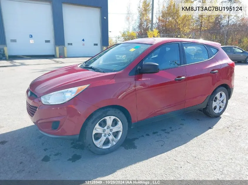 2011 Hyundai Tucson VIN: KM8JT3AC7BU195124 Lot: 12125949