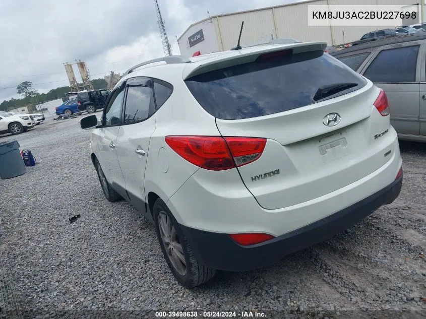 2011 Hyundai Tucson Limited VIN: KM8JU3AC2BU227698 Lot: 39498638