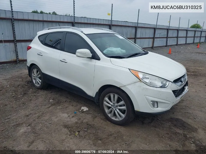 2011 Hyundai Tucson Limited VIN: KM8JUCAC6BU310325 Lot: 39806776