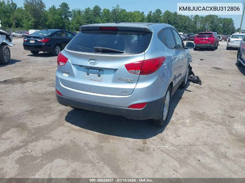 2011 Hyundai Tucson Limited VIN: KM8JUCACXBU312806 Lot: 39825837