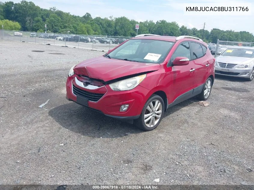 2011 Hyundai Tucson Limited VIN: KM8JUCAC8BU311766 Lot: 39867918