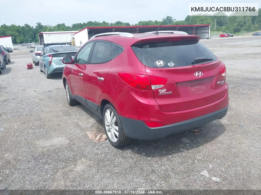 2011 Hyundai Tucson Limited VIN: KM8JUCAC8BU311766 Lot: 39867918