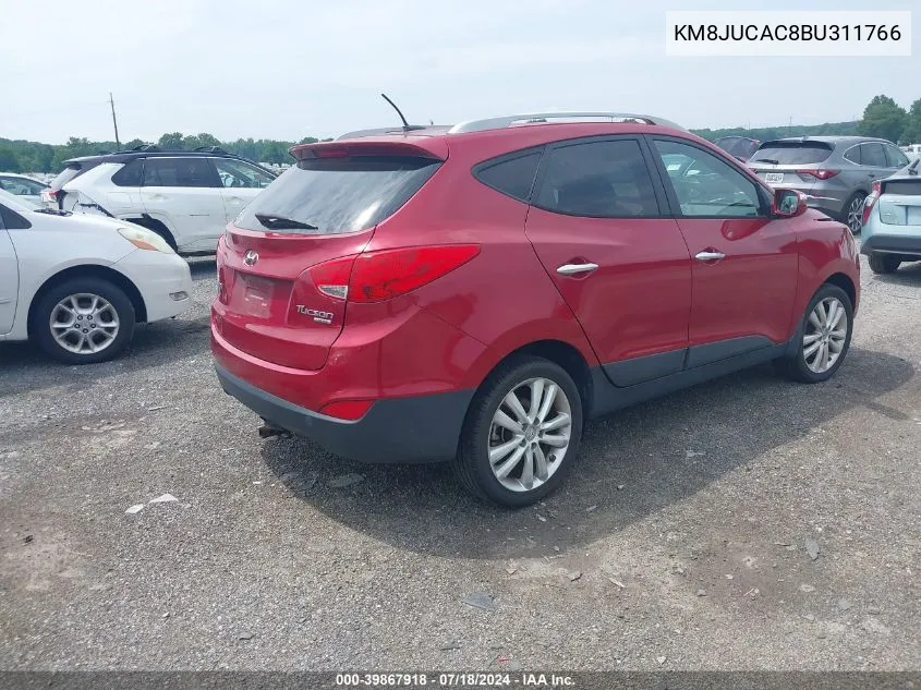 2011 Hyundai Tucson Limited VIN: KM8JUCAC8BU311766 Lot: 39867918