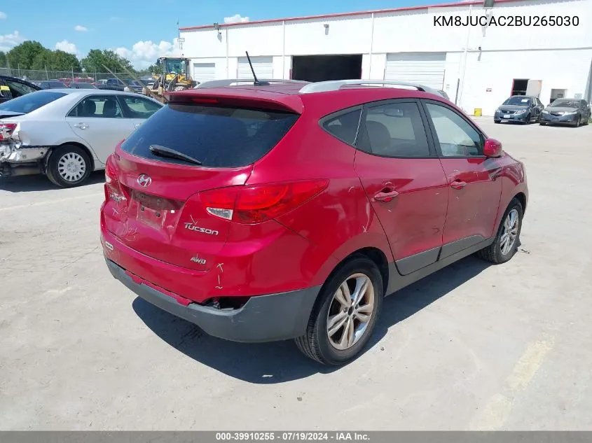 2011 Hyundai Tucson Gls VIN: KM8JUCAC2BU265030 Lot: 39910255