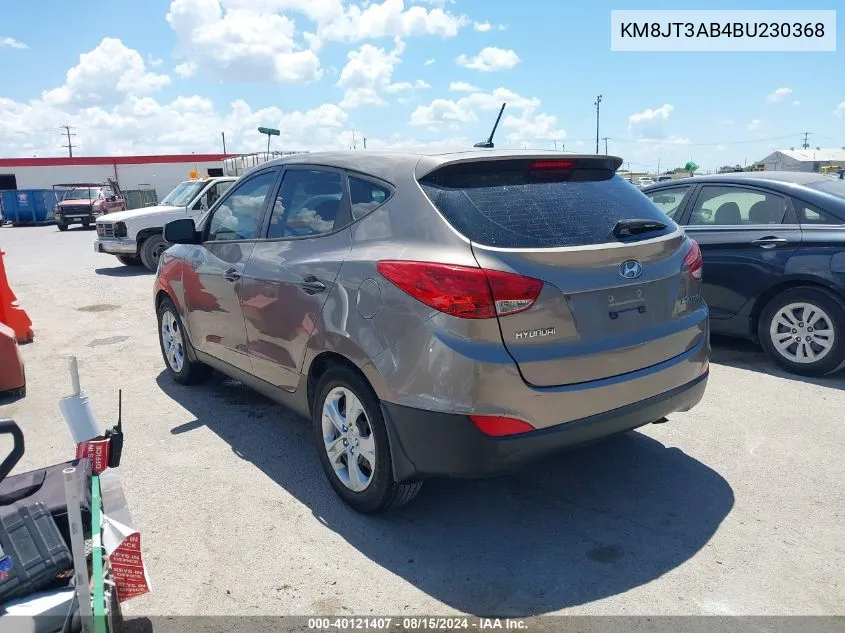 2011 Hyundai Tucson Gl VIN: KM8JT3AB4BU230368 Lot: 40121407