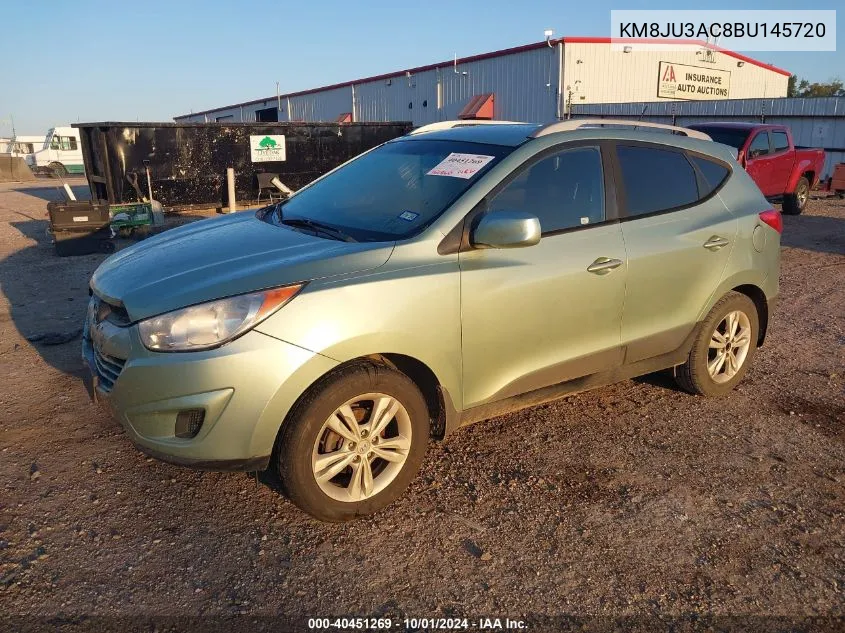 2011 Hyundai Tucson Gls VIN: KM8JU3AC8BU145720 Lot: 40451269