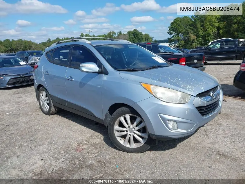 2011 Hyundai Tucson Limited VIN: KM8JU3AC6BU208474 Lot: 40476113