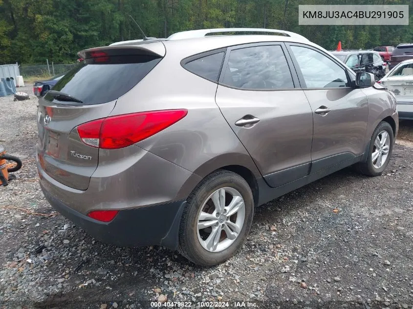 2011 Hyundai Tucson Gls VIN: KM8JU3AC4BU291905 Lot: 40479822