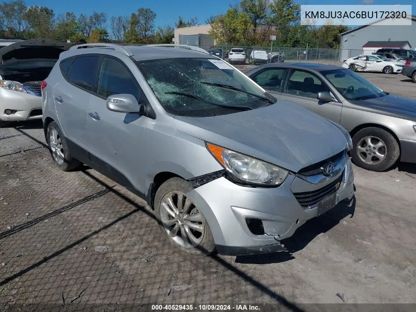 2011 Hyundai Tucson Gls/Limited VIN: KM8JU3AC6BU172320 Lot: 40529435