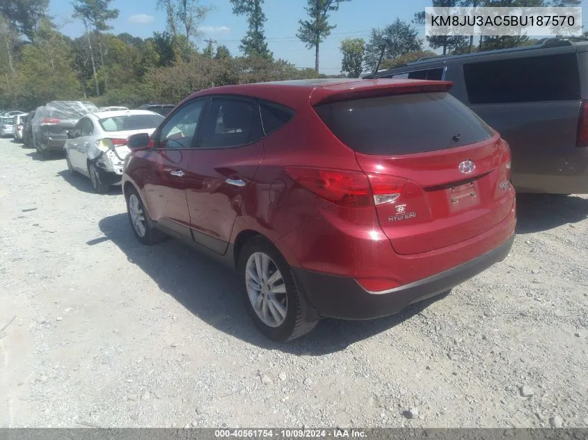 2011 Hyundai Tucson Limited VIN: KM8JU3AC5BU187570 Lot: 40561754