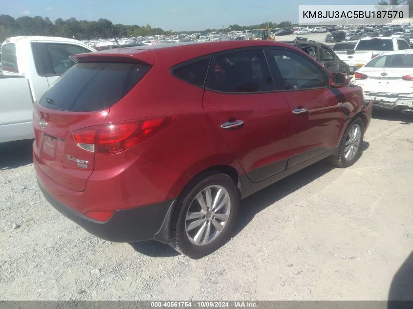 2011 Hyundai Tucson Limited VIN: KM8JU3AC5BU187570 Lot: 40561754