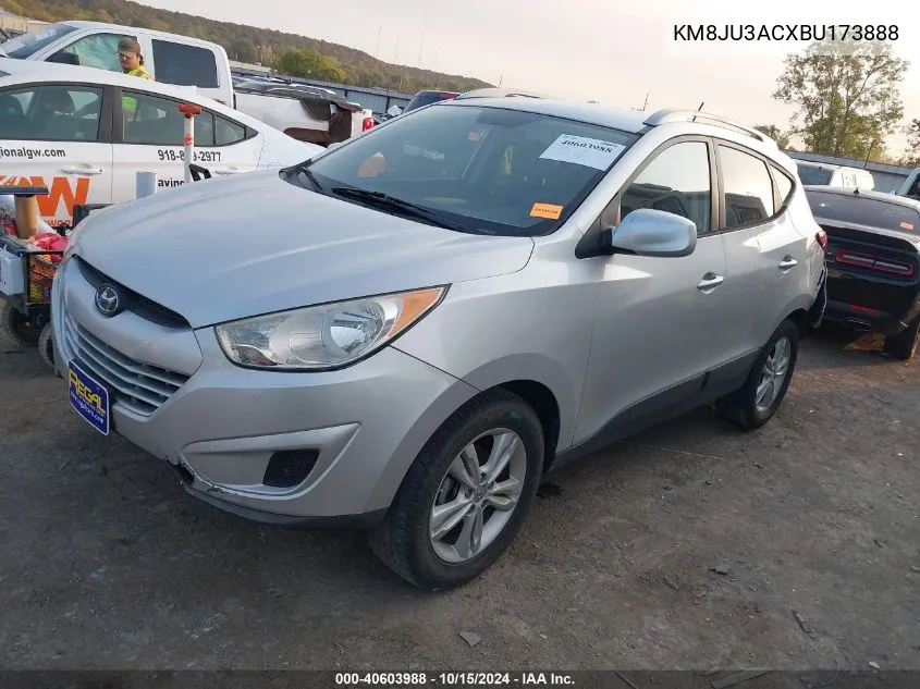 2011 Hyundai Tucson Gls VIN: KM8JU3ACXBU173888 Lot: 40603988