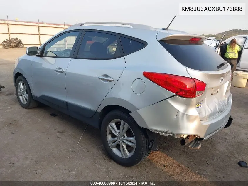 2011 Hyundai Tucson Gls VIN: KM8JU3ACXBU173888 Lot: 40603988