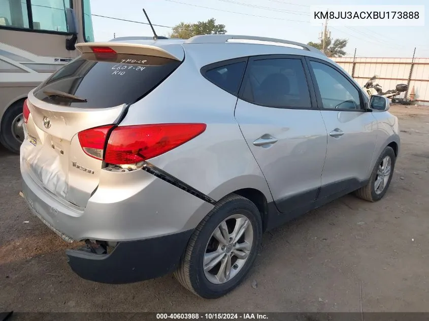 2011 Hyundai Tucson Gls VIN: KM8JU3ACXBU173888 Lot: 40603988