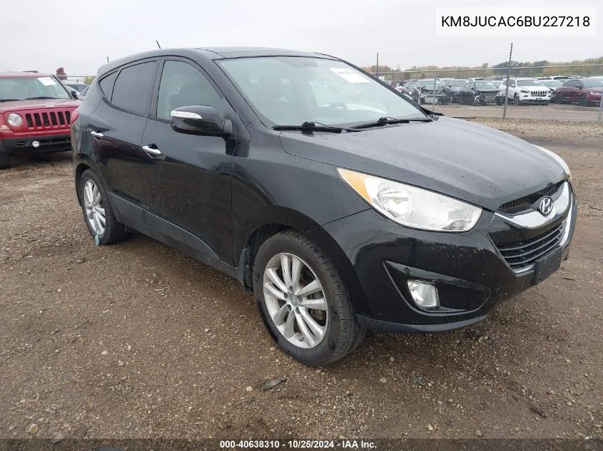 2011 Hyundai Tucson Limited VIN: KM8JUCAC6BU227218 Lot: 40638310