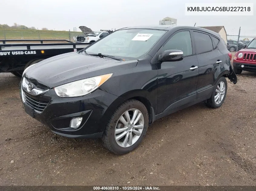 2011 Hyundai Tucson Limited VIN: KM8JUCAC6BU227218 Lot: 40638310