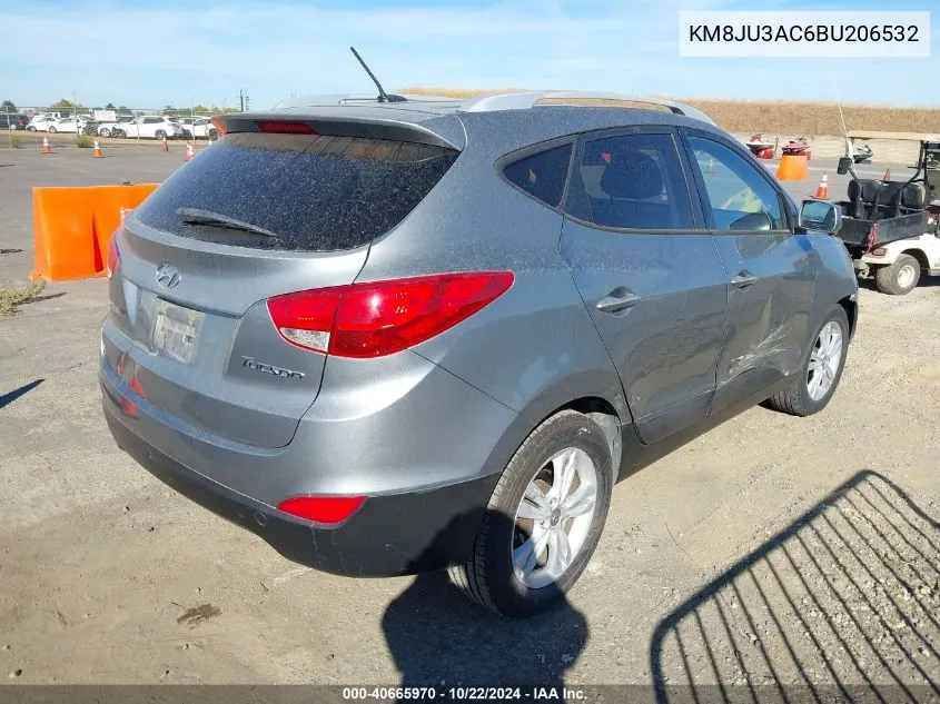 2011 Hyundai Tucson Gls VIN: KM8JU3AC6BU206532 Lot: 40665970