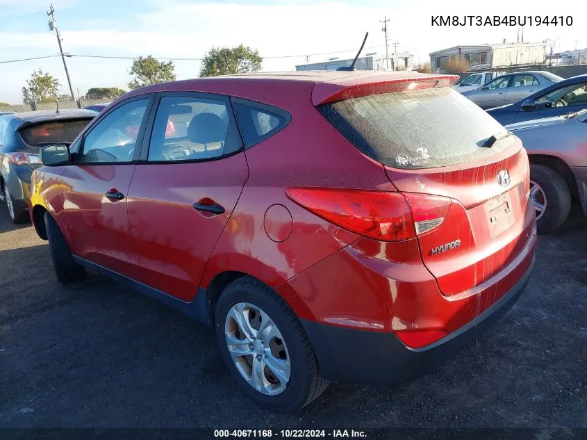 KM8JT3AB4BU194410 2011 Hyundai Tucson Gl