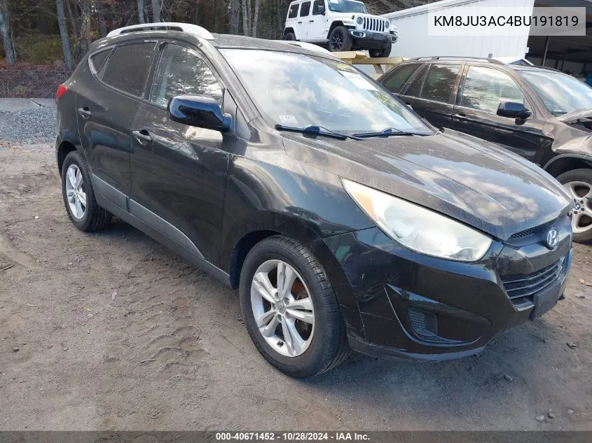 2011 Hyundai Tucson Gls VIN: KM8JU3AC4BU191819 Lot: 40671452