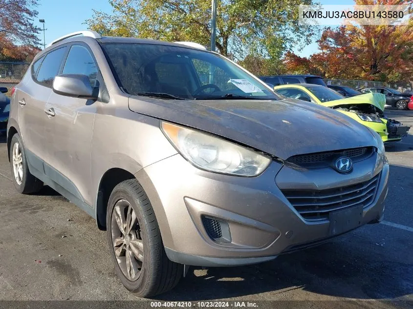 2011 Hyundai Tucson Gls VIN: KM8JU3AC8BU143580 Lot: 40674210