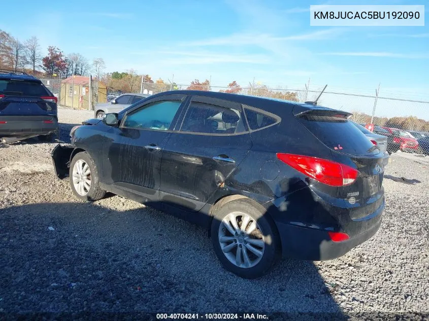 2011 Hyundai Tucson Gls/Limited VIN: KM8JUCAC5BU192090 Lot: 40704241