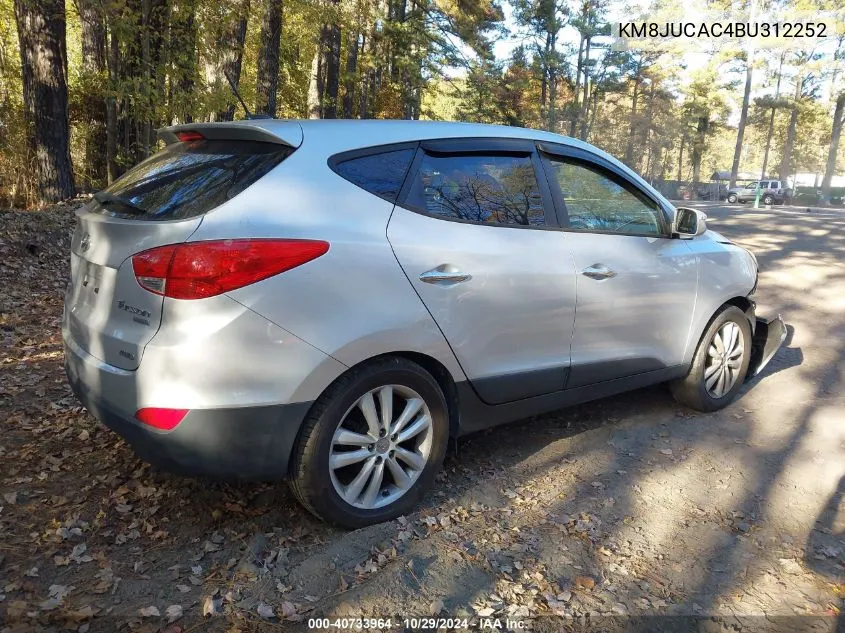 2011 Hyundai Tucson Limited VIN: KM8JUCAC4BU312252 Lot: 40733964