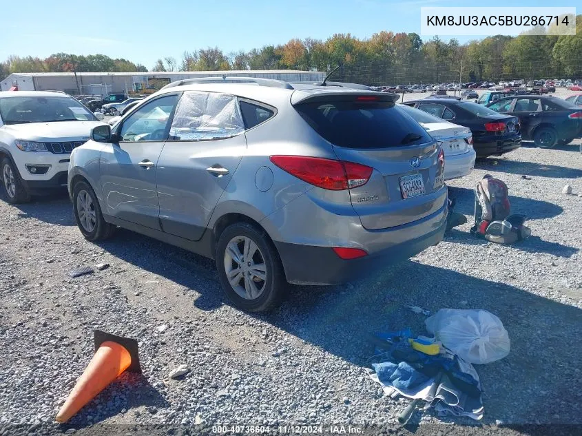 2011 Hyundai Tucson Gls VIN: KM8JU3AC5BU286714 Lot: 40736604