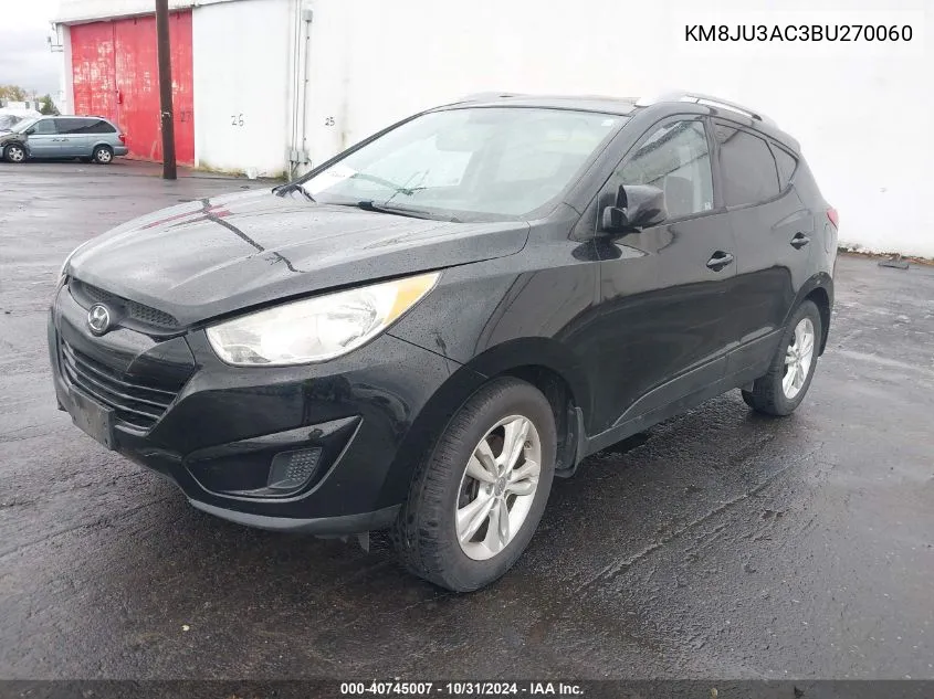 2011 Hyundai Tucson Gls VIN: KM8JU3AC3BU270060 Lot: 40745007