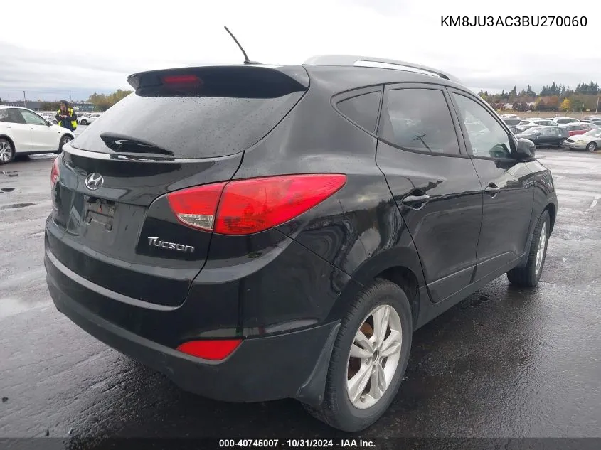 2011 Hyundai Tucson Gls VIN: KM8JU3AC3BU270060 Lot: 40745007