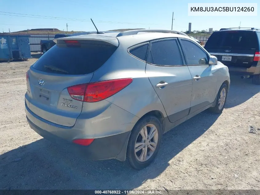 2011 Hyundai Tucson Gls VIN: KM8JU3AC5BU124260 Lot: 40768922